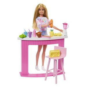 Barbie Accessories, Doll House Furniture & Decor, Poolside Smoothie Bar Story